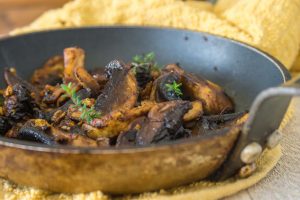 Fried Mushrooms with Thyme & Miso
